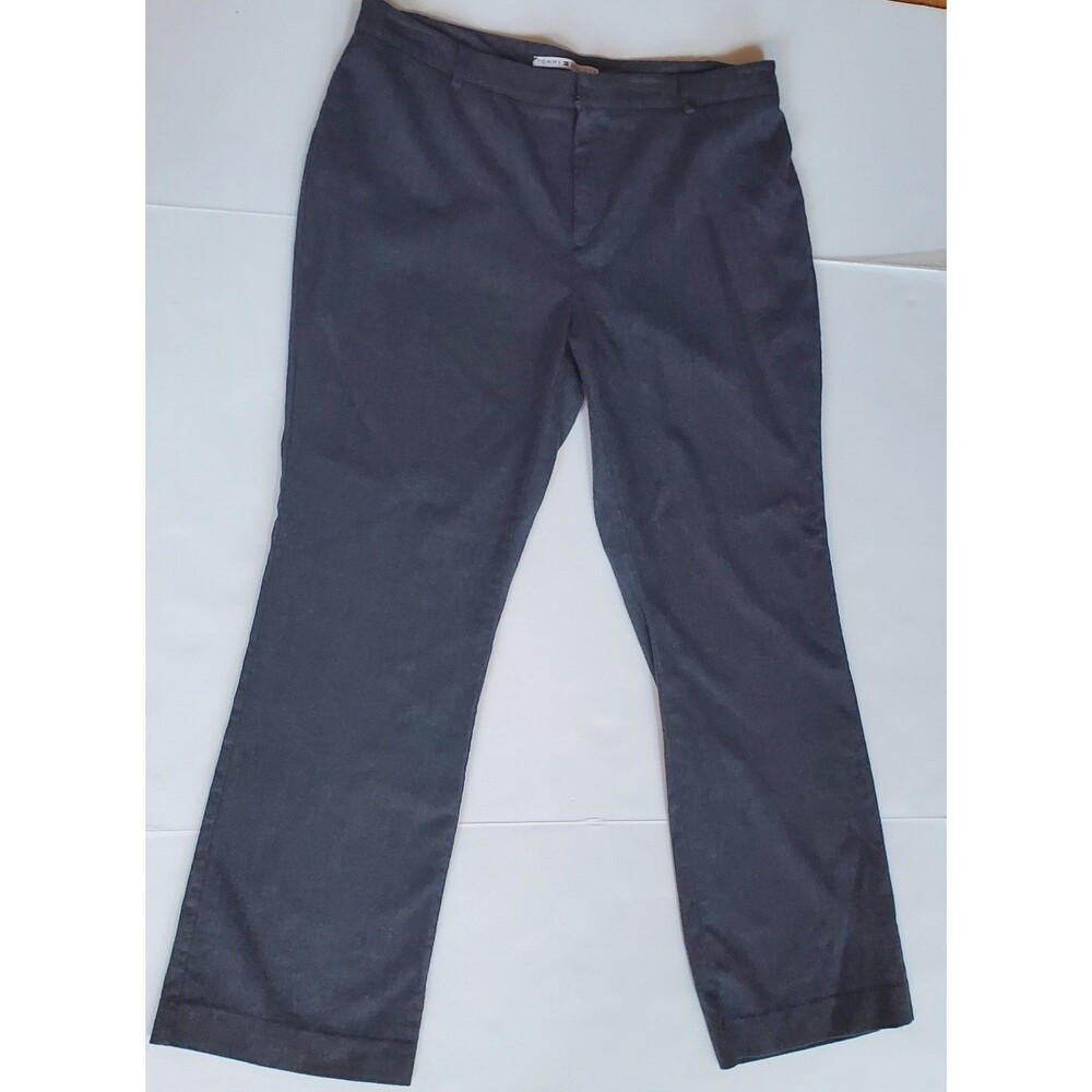 Tommy Hilfiger Pants Womens 16 Gray Dress Slack 98% Wool High Rise Work VTG Y2K